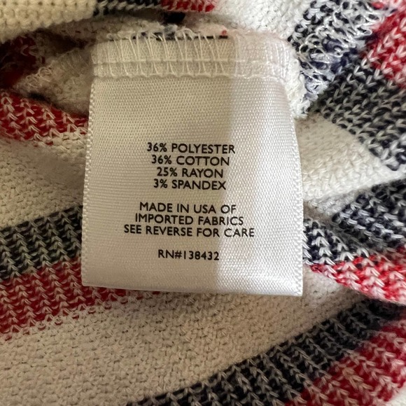 ModCloth Bit of Twist Long Sleeve Top White/Red Stripe Size 3X - Picture 12 of 12